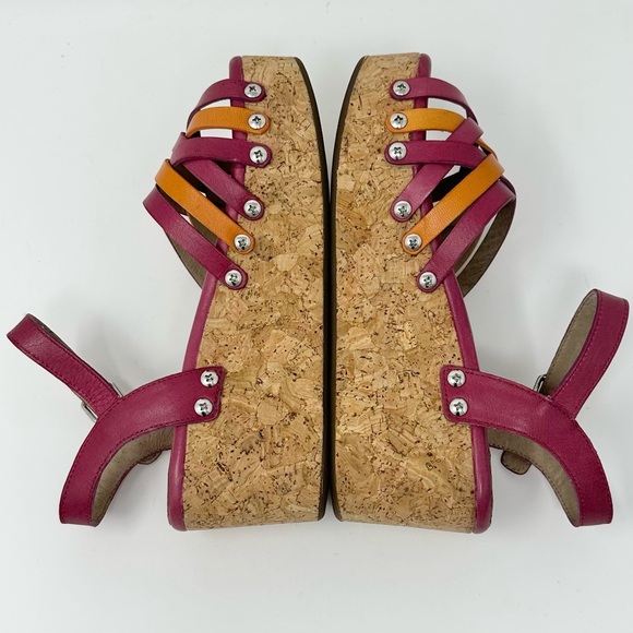 Bussola Mansfield Mavis Strappy Platform Wedge Cork Heel Sandals EU Size 38 7.5 - Picture 8 of 12
